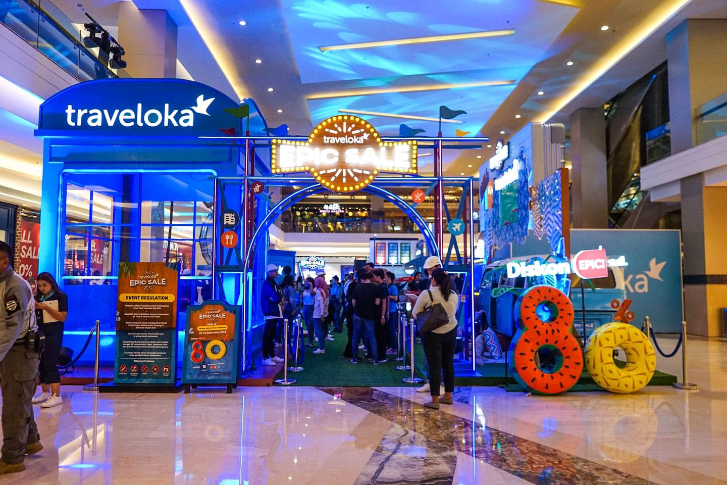 Booth design event Traveloka Epic Sale 2019