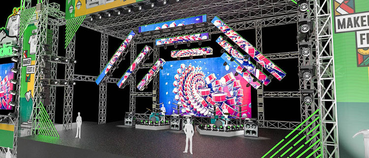 Panggung konser Tokopedia Makerfest 2018